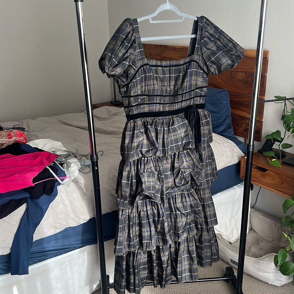 Antonio Melani Plaid Midi Dress